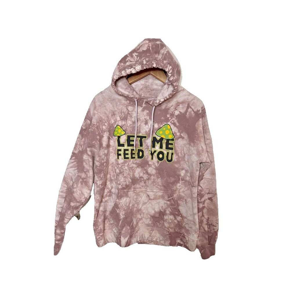 a**holes live forever hoodie "let me feed you" tie dye pullover medium unisex